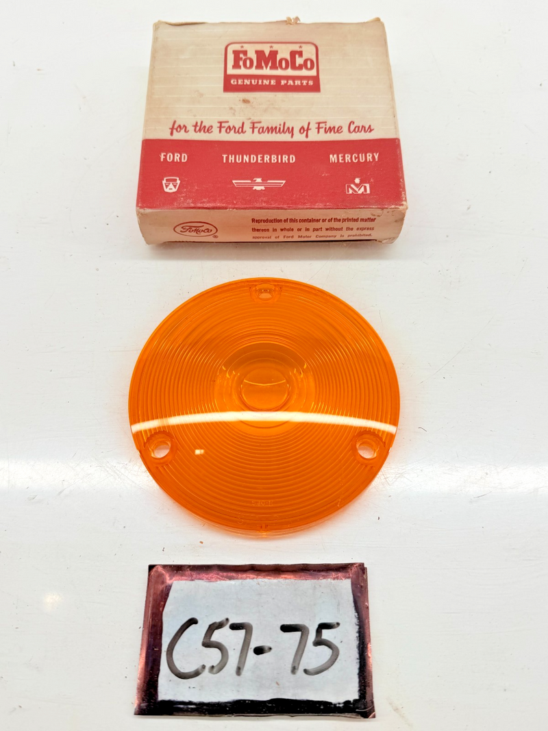 NOS 1963 1964 1965 1966 FORD  PARKING LIGHT LENS C3TZ-13208-C C57-75