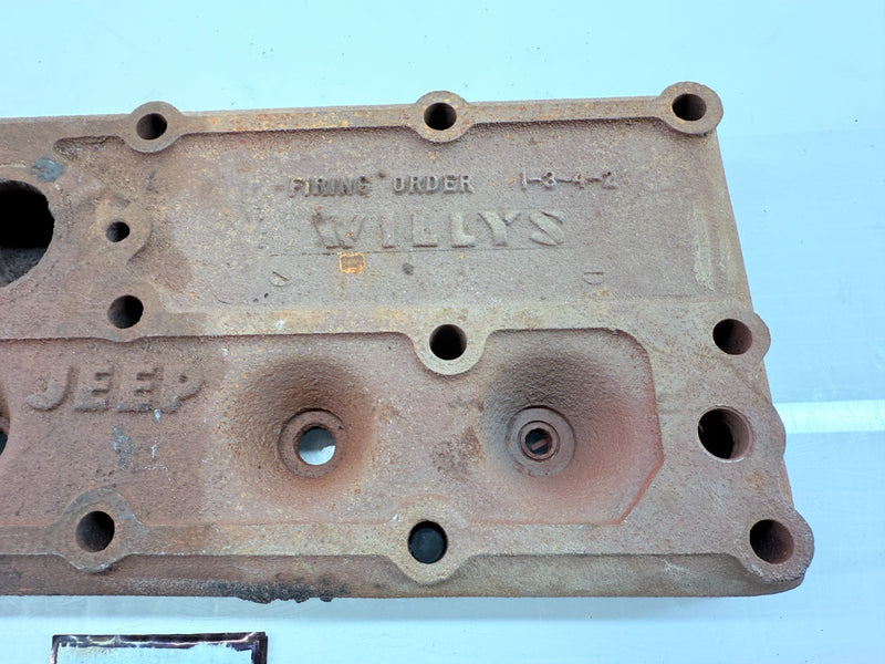OEM Jeep Willys CJ2A CJ3A L-134 Cylinder Head MB? GPW? L134 800316 W4 WWII U1B-4