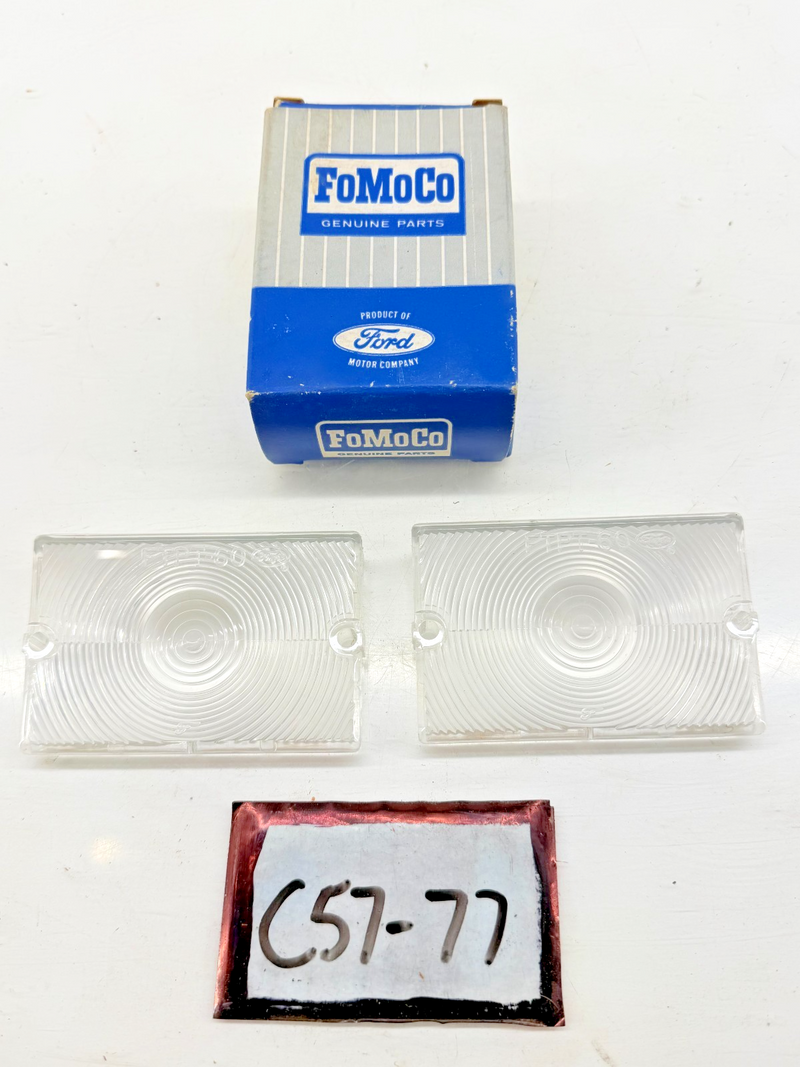 NOS 1960 FORD FALCON RANCHERO PAIR PARKING LIGHT LENSES C0DF-13208-A C57-77