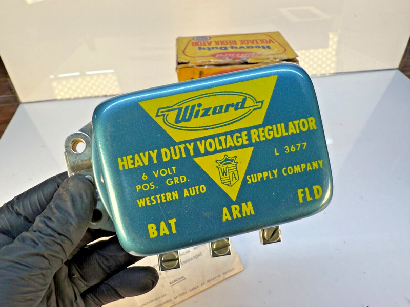 NOS HD WIZARD L-3677 VOLTAGE REGULATOR GMC PACKARD NASH STUDEBAKER KAIS C17-15