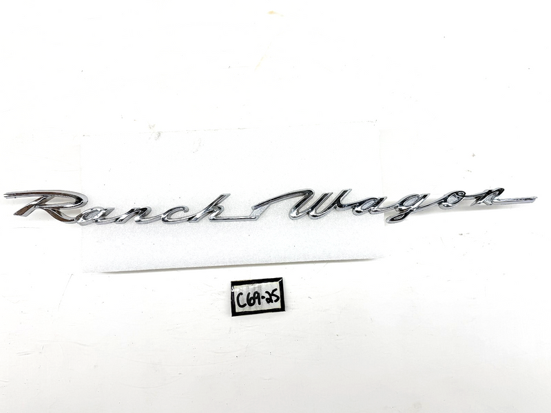 OEM 1966 1967 Ford Ranch Wagon Fender Chrome Emblem C69-25