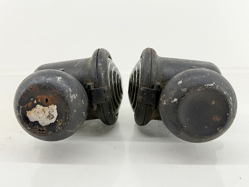 PAIR Authentic Early 20th Century Ford Model T Kerosene Side (Cowl) Lamps C63-17
