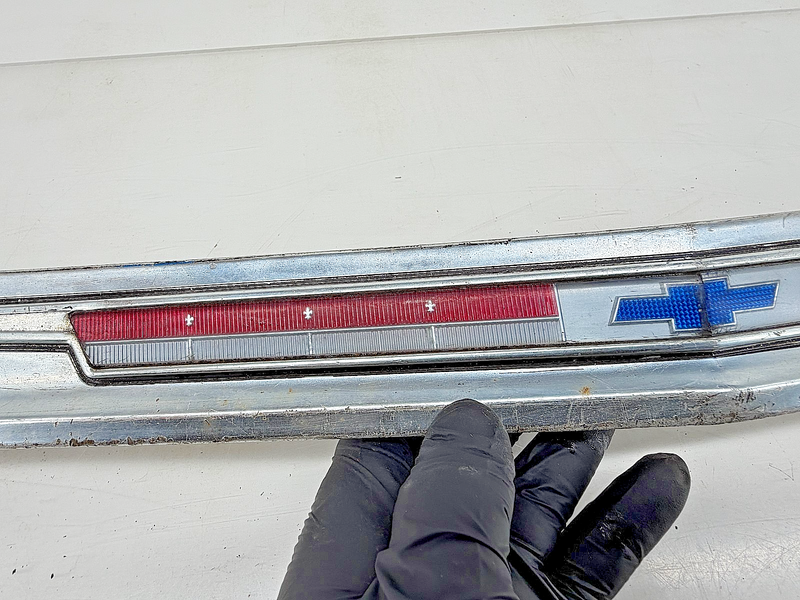 OEM 1964 Chevy Impala Belair Biscayne Hood Lip Molding Above Grille Aluminum
