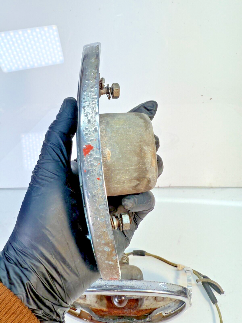 OEM FORD 8A-13448-A1 1949 1950 PAIR TAIL LIGHT ASSEMBLY CHROME BEZEL B55-23