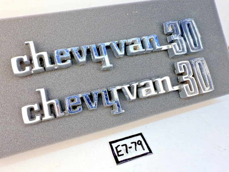 OEM 1971  1972 1973 1974 1975 Chevy Van 30 Fender Badge Emblems 3970873 E7-79