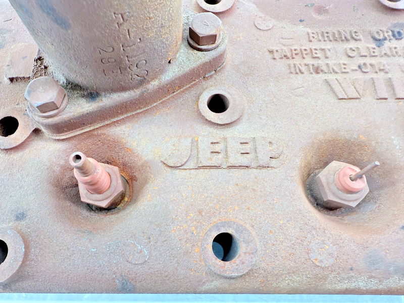OEM Jeep Willys CJ2A CJ3A L-134 Cylinder Head MB? GPW? L134 640161 W4 WWII U1B-1