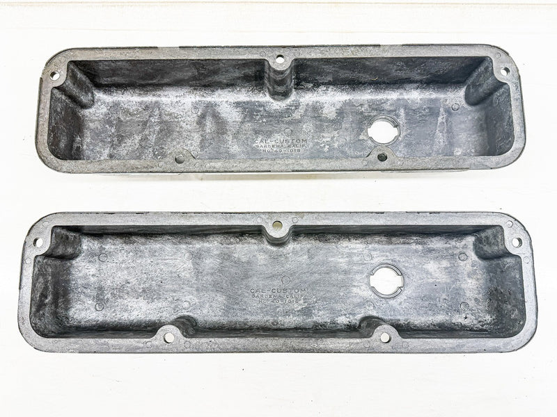 VINTAGE CAL CUSTOM FORD FE 390 427 FINNED ALUMINUM VALVE COVERS 40-1018 U3B-85