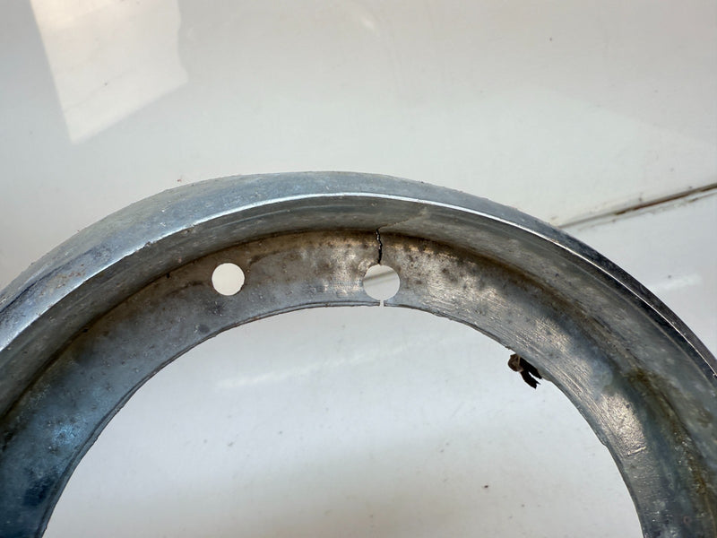 BRKN OEM 1957 FORD FAIRLANE 500 RH TAIL LIGHT HOUSING BEZEL C28-3