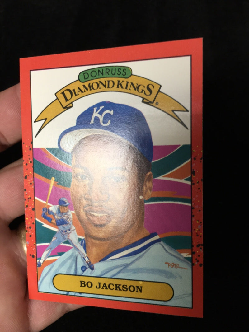 FRESHLY OPENED Bo Jackson Diamond Kings 1990 Donruss #1 RARE **Errors On Face**