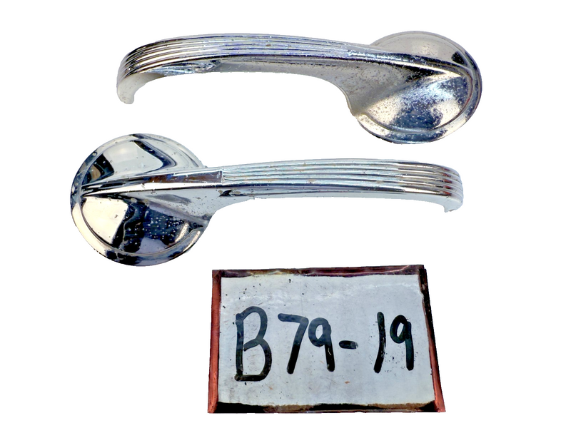 OEM 1950'S GM PAIR INTERIOR DOOR HANDLES 161018 57 CHEVROLET OLDSMOBILE B79-19