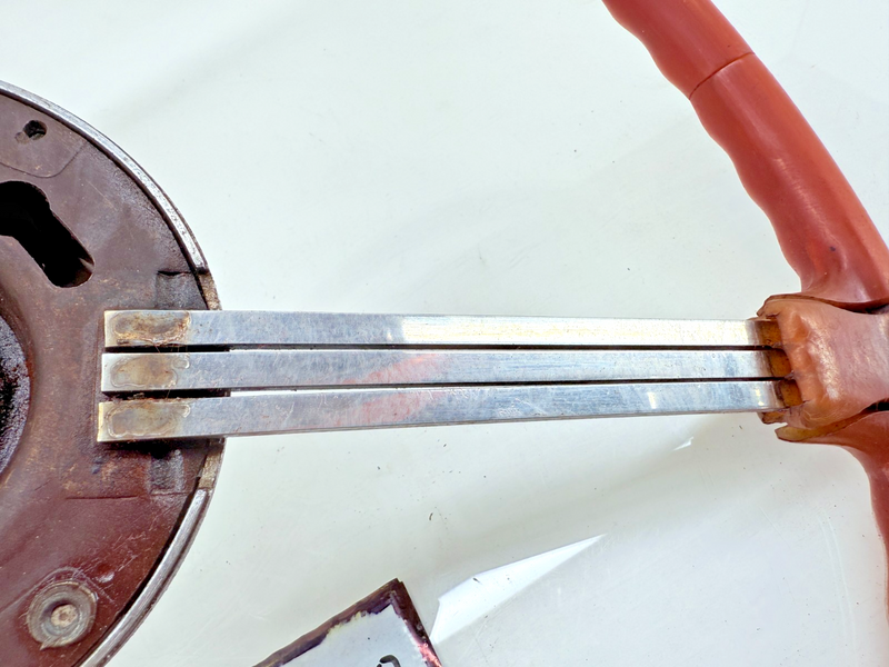Vintage ORIGINAL 1939 BUICK 8 EIGHT CHROME Flat Bar BANJO STEERING WHEEL SW-20