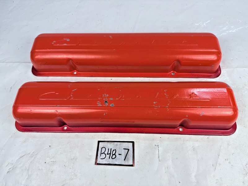 OEM 1959 -1968 Chevy Corvette Impala Nova 283 327 Valve Covers Script 1960 B48-7