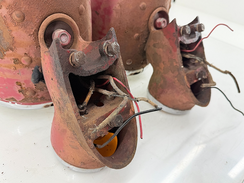 OEM 1938 - 1946 American LaFrance 500 600 Fire Truck Bullet Headlights Rat Rod