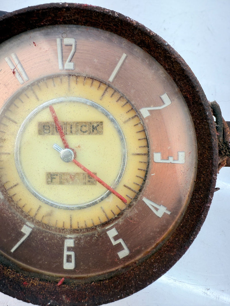 VINTAGE OEM 1947 BUICK DASH CLOCK ROSE GOLD B-23