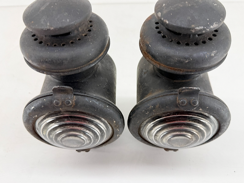 PAIR Authentic Early 20th Century Ford Model T Kerosene Side (Cowl) Lamps C63-17