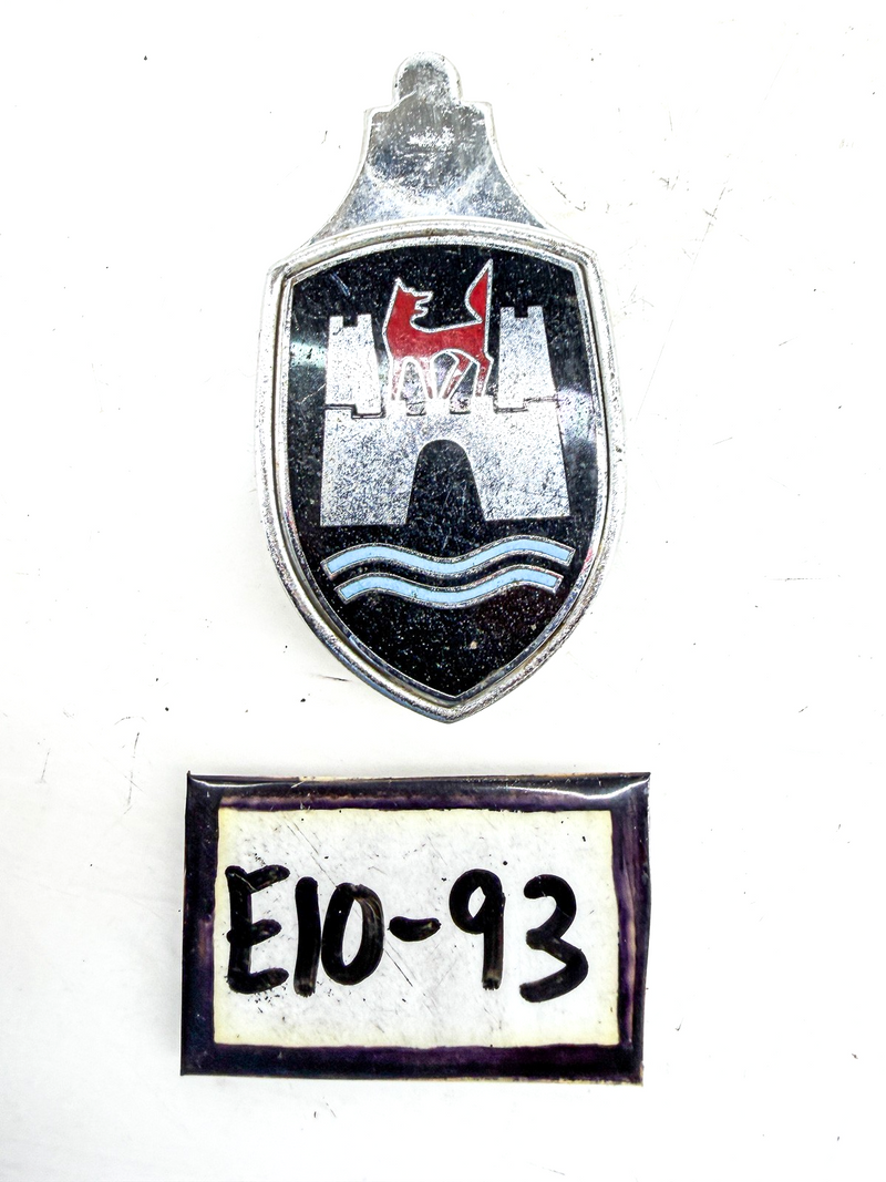 Vintage 1950s 1960s VOLKSWAGEN BEETLE WOLFSBURG CREST HOOD EMBLEM E10-93