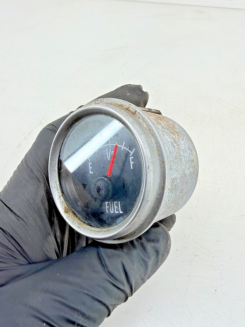 Vintage 1960 - 1970s "WINGS" Truck Hot Rod Fuel Level Gauge Chrome C39-65