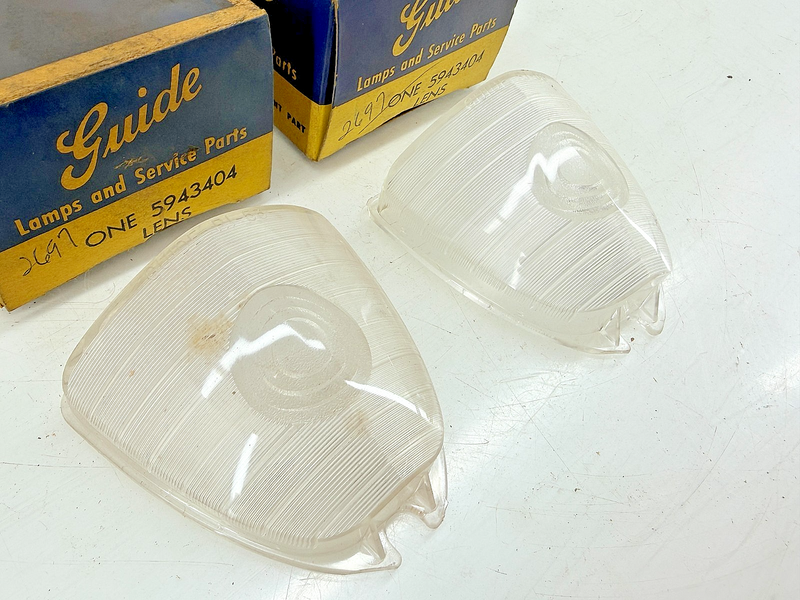 NOS 1953 Chevrolet Bel Air 150 210 Backup Light Lens Pair 5943404 C71-16
