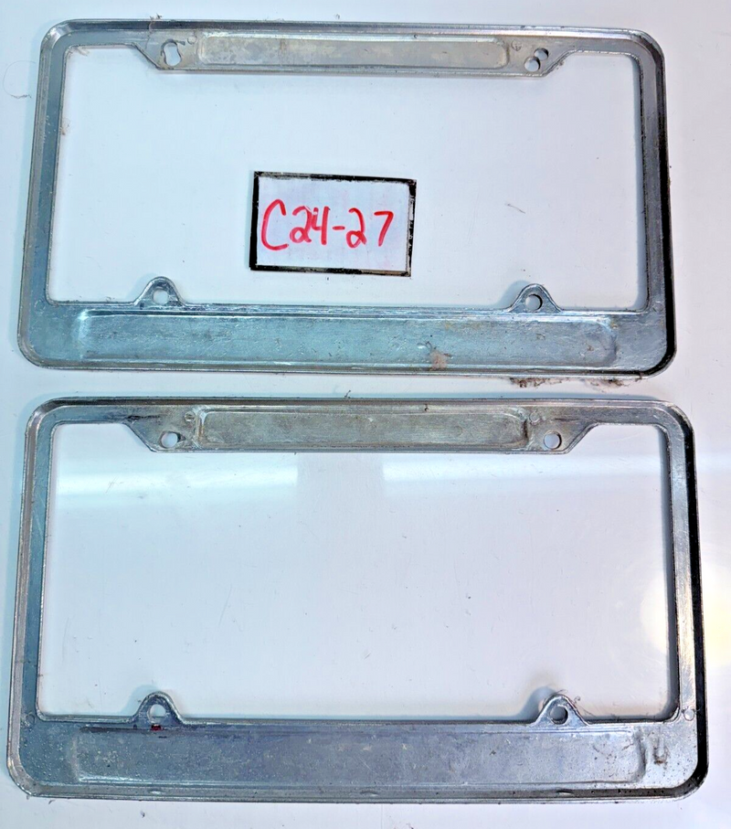 **Rare** Vintage 1929 FORD Model A Pair of License Plate Metal Frame C24-27