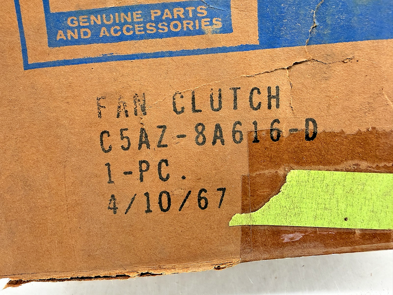 NOS 1965 - 1969 FORD GALAXIE CUSTOM 500 LTD 240 6cyl FAN CLUTCH C5AZ-8A616-D C64