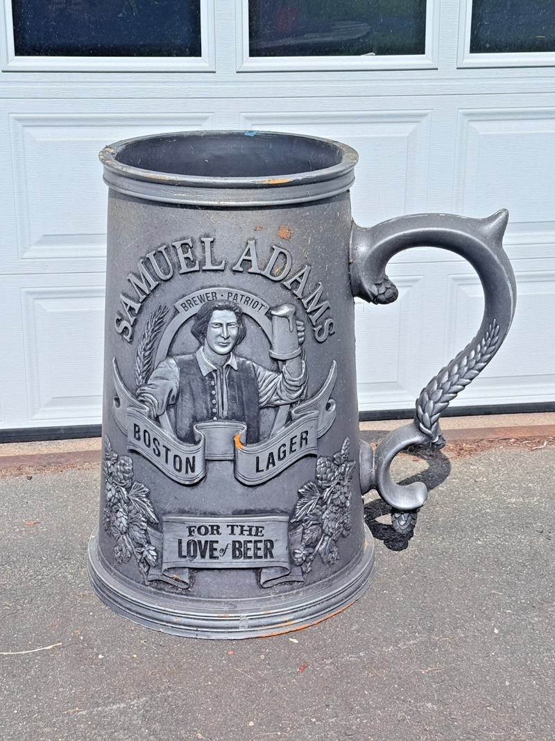HUGE 3 FOOT Samuel Adams Beer Stein Mug Bar Store Display Mancave Table