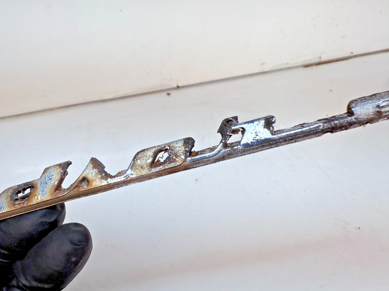 OEM 1949 1950 1951 Chrysler Windsor Script Fender Emblem 1301493 E7-74