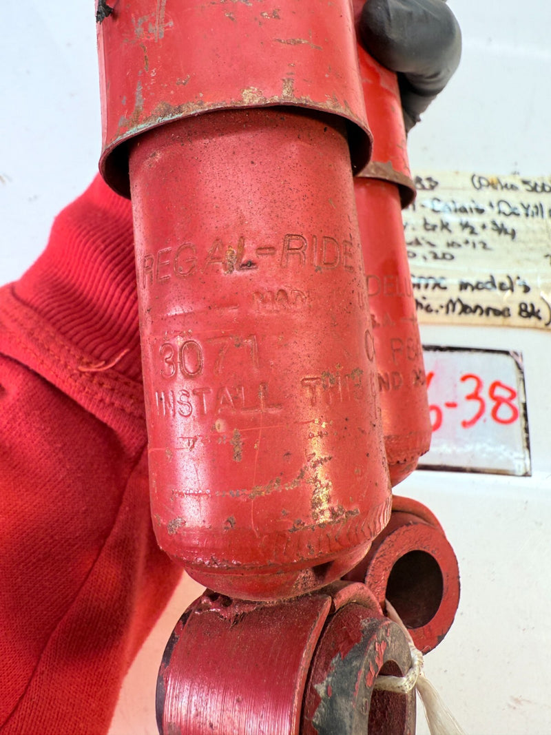 NOS REAR SHOCKS 1957 - 1970 CADDY DEVILLE CHEVY TRUCK G-MOD G-10 GMC B56-38