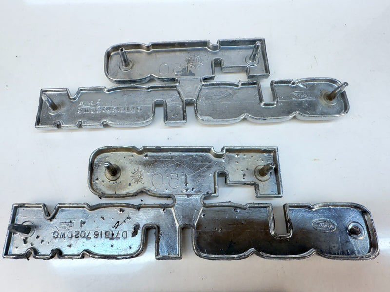 OEM 1973 -1979 F-150 CUSTOM Pair Front Fender Emblem Badge D7TB16702DWC B32-262