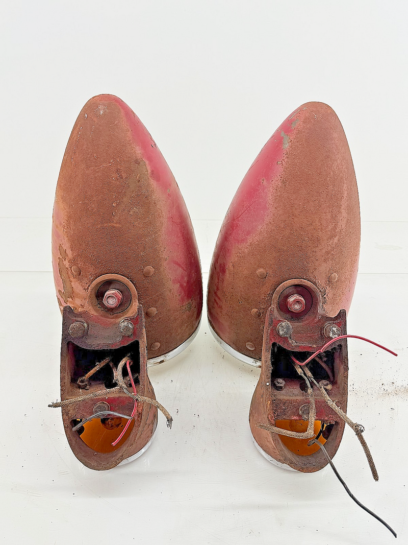 OEM 1938 - 1946 American LaFrance 500 600 Fire Truck Bullet Headlights Rat Rod