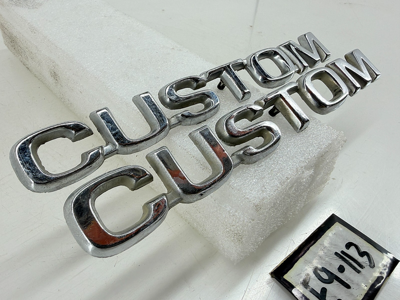 OEM 1980 - 1986 Ford F150 F250 F350 Custom Name Plate Emblems E0TB-16B114-CC E9