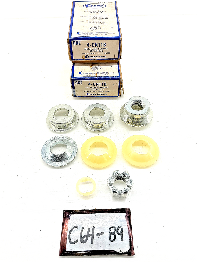 (1) NOS VINTAGE CHAMP Idler Arm Bushing Repair Kit 4-Piece 4-CN11B C64-89