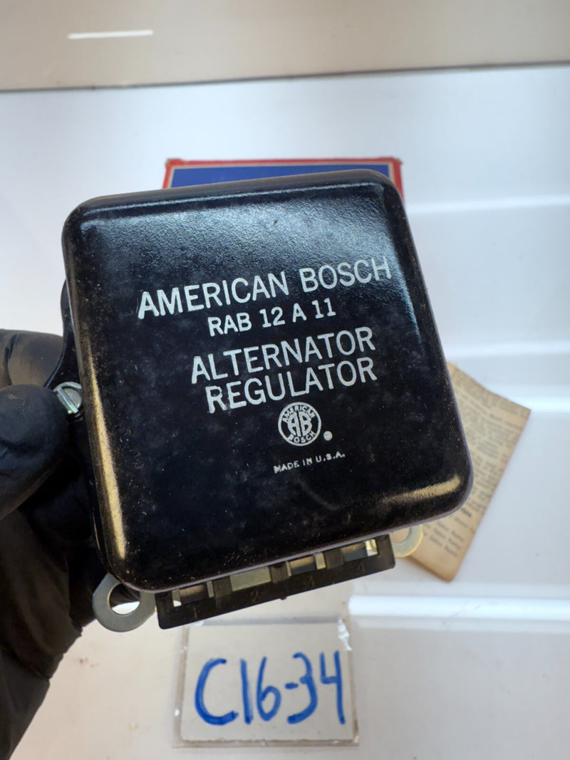 NOS American Bosch Voltage Regulator RAB 12A 11 C16-34