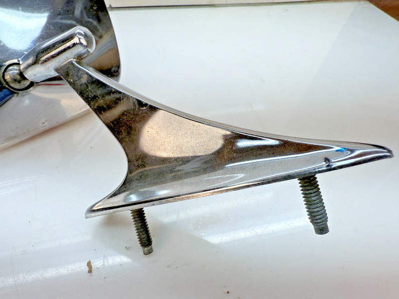 Vintage Side Exterior Mirror Rat Rod Universal Chrome 60412-412 B67-5