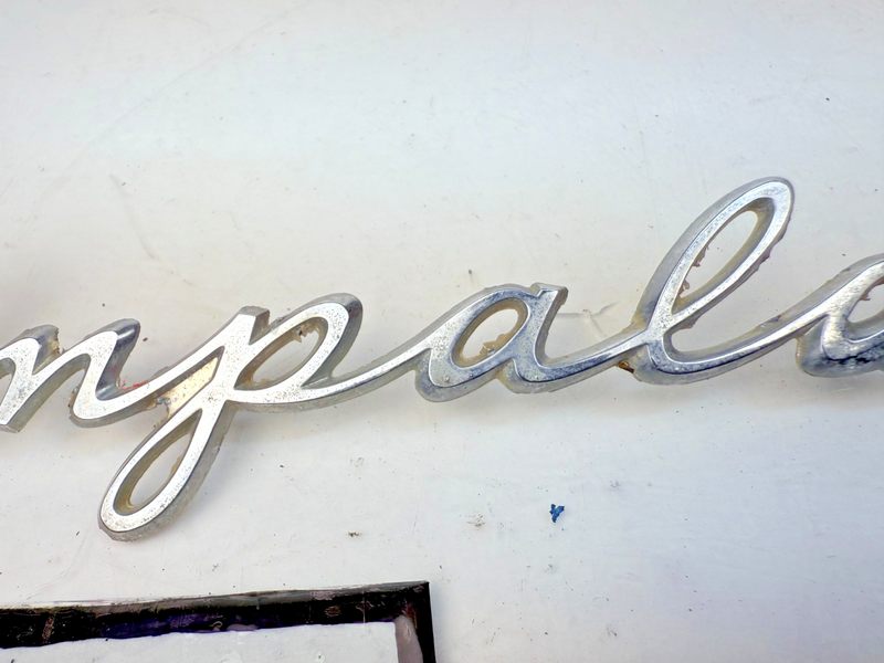 1961 - 1962 Chevrolet Impala Script Quarter Panel Chrome Emblem E7-65