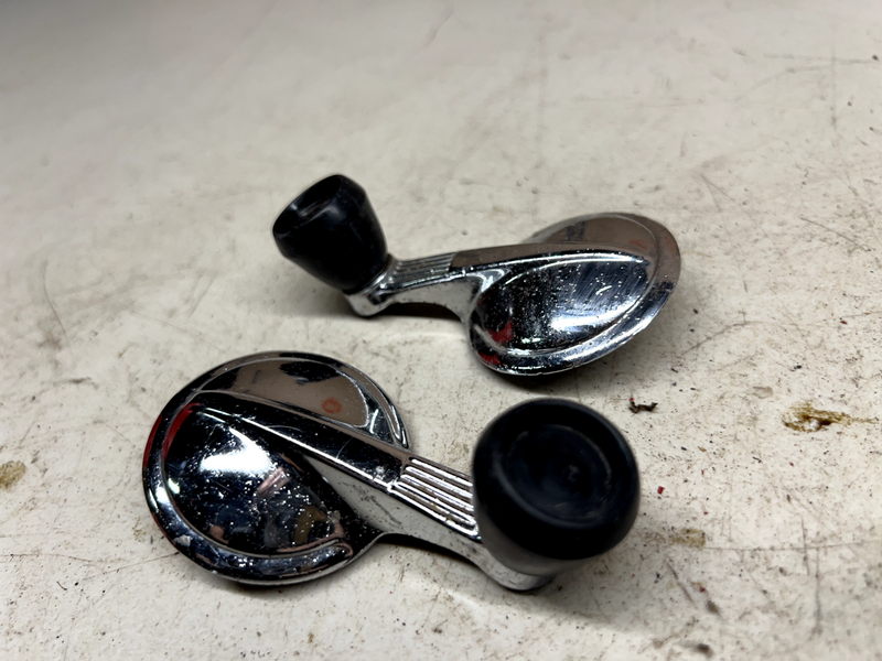 OEM 1958-1964 Impala Belair Chrome Vent Window Crank Handle PAIR 59 61 62 B22-1