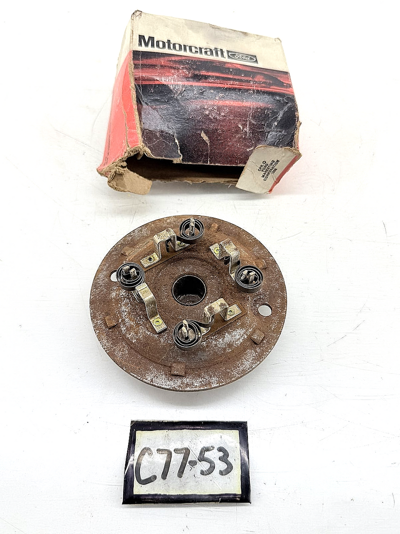 NOS 1963 1964 FORD GALAXIE MOTORCRAFT STARTER BRUSH END PLATE C3AZ-11049A C77-54