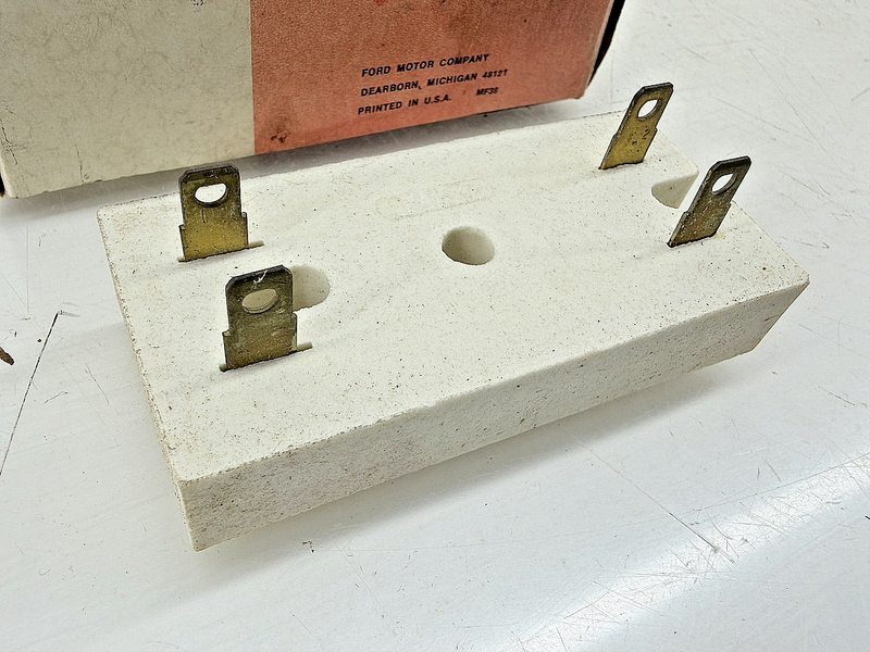 NOS MOTORCRAFT CERAMIC BALLAST RESISTOR 4 TERMINAL FORD C77-38