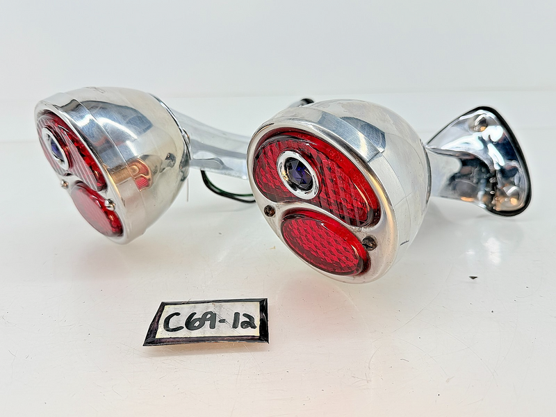 Vintage Duo Lamp Ford Rear Tail Lights Blue Dot Model A 30's Pick Up Rat Rod C69