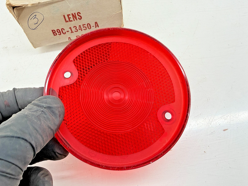 NOS 1957 - 1966 FORD TRUCK REAR TAIL LAMP RED LENS B9C-13450-A C68-7