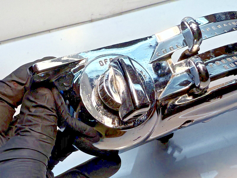 OEM  1949 - 1951 Dodge Chrysler Chrome Heater AC Control Bezel 1253406 B46-9