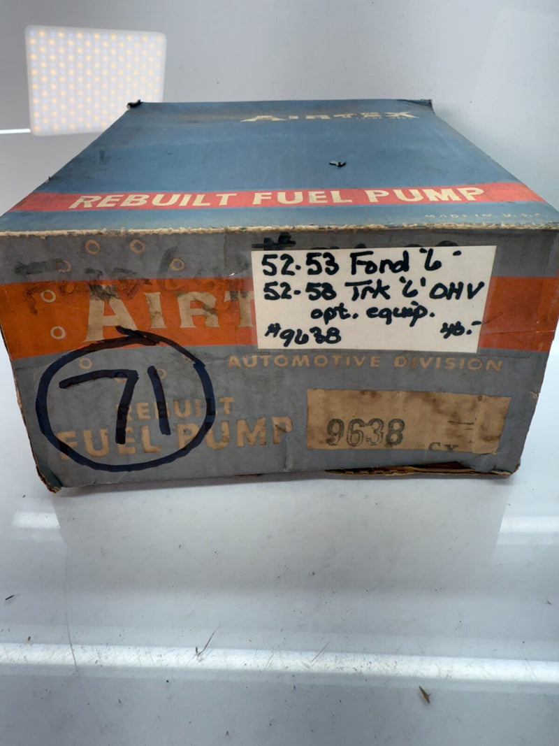 NORS 1952 1953 FORD 6 CYLINDER DUAL ACTION FUEL PUMP AC 9638 52 53 F-71