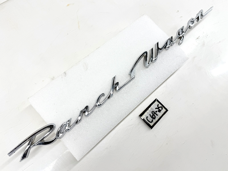 OEM 1966 1967 Ford Ranch Wagon Fender Chrome Emblem C69-25