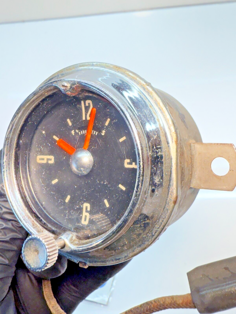 OEM 1952-53 Ford Mercury Gauge Wind Up Dash Clock Assembly Wiring FOMOCO B48-8