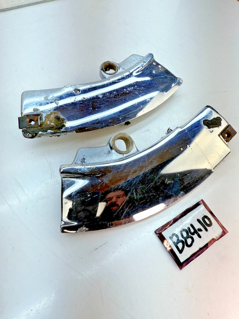 OEM 1969 - 1976 C3 Corvette PAIR Chrome Upper Windshield Molding Receiver B84-10