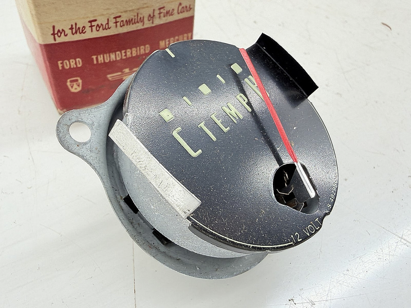 NOS 1956 FORD TRUCK THUNDERBIRD MERCURY TEMPERATURE TEMP GAUGE B6C10883D C77-21