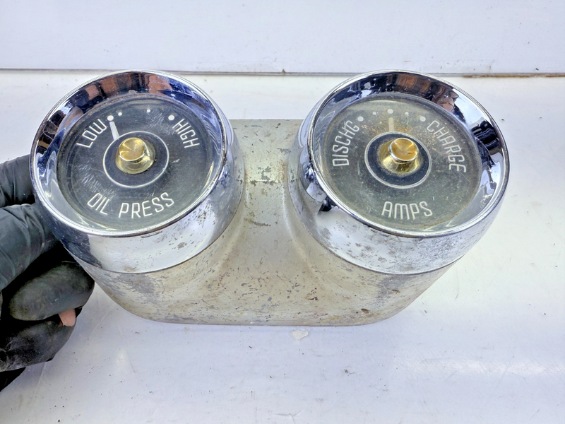 OEM 1957 1958 DeSoto Dash Housing Gauges Oil Pressure Amps Gauge Rat Rod B12-2