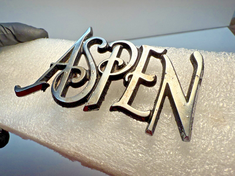 OEM 1976 - 1980 Dodge Aspen Trunk Emblem Name 77 78 79 Chrome Script B32-55
