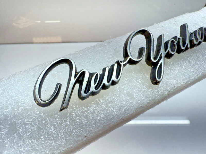 1970-71 Chrysler New Yorker 5.25 Inches Long Emblem Nameplate Badge  RAD B32-102