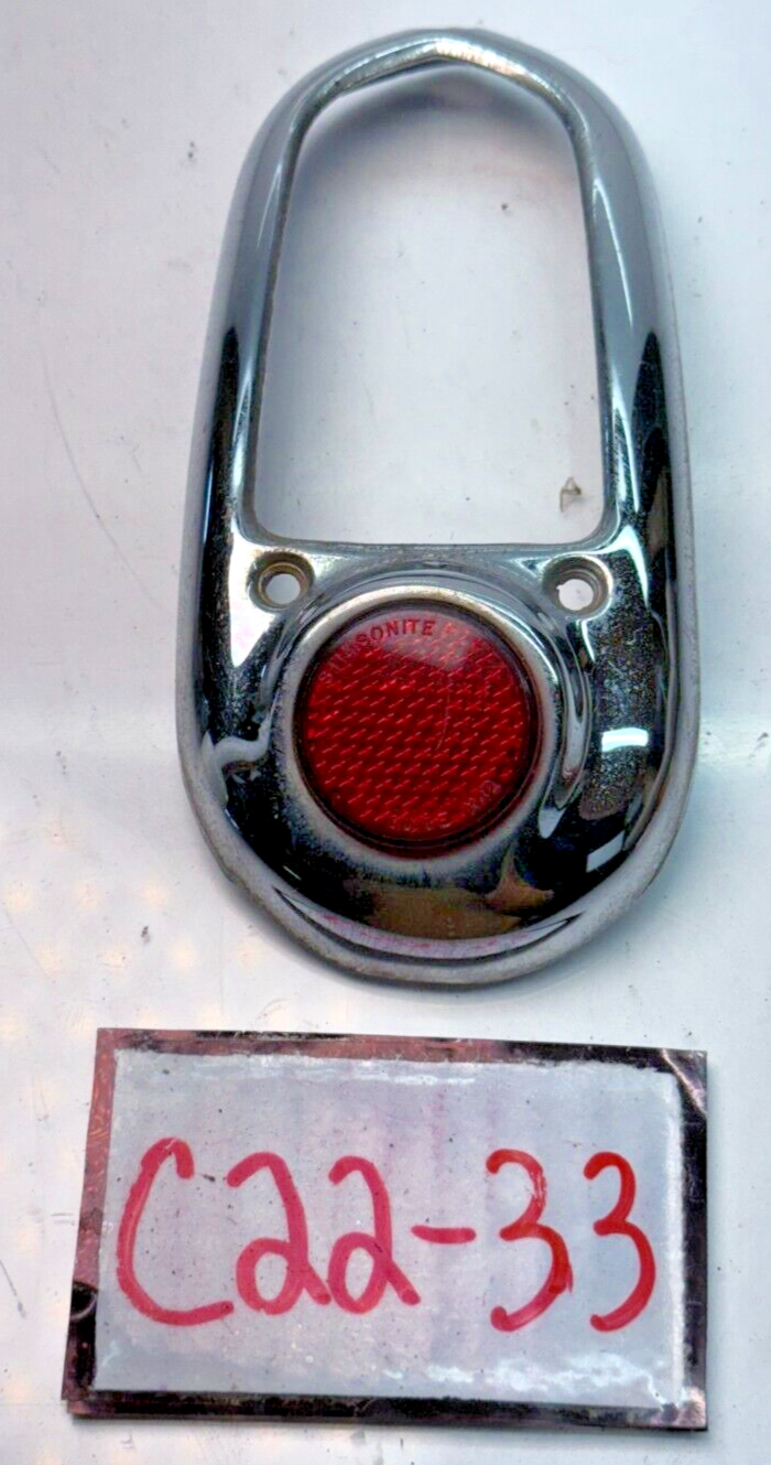 Vintage OEM 1949 1950 Chevrolet Tail Light Bezel Pair GM Chevy Fleetline C22-33