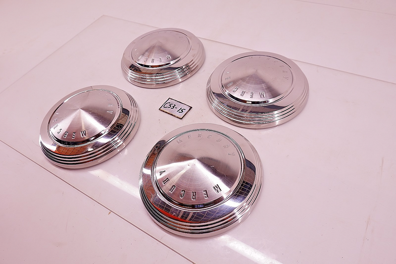 NOS 1960 - 1966 MERCURY COMET CYCLONE SET DOG DISH HUBCAPS WHEEL COVERS C53-15